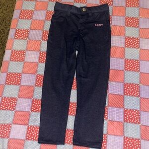 DKNY Kids Dark Blue Jeans with Pink Logo